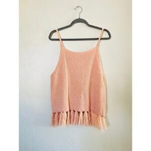 Lulus Pink Knit tassle top